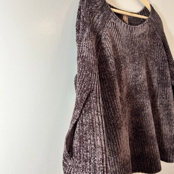 Calia Chenille Effortless Sweater Women's Large Brown Ribbed Carrie Underwood - Picture 4 of 12